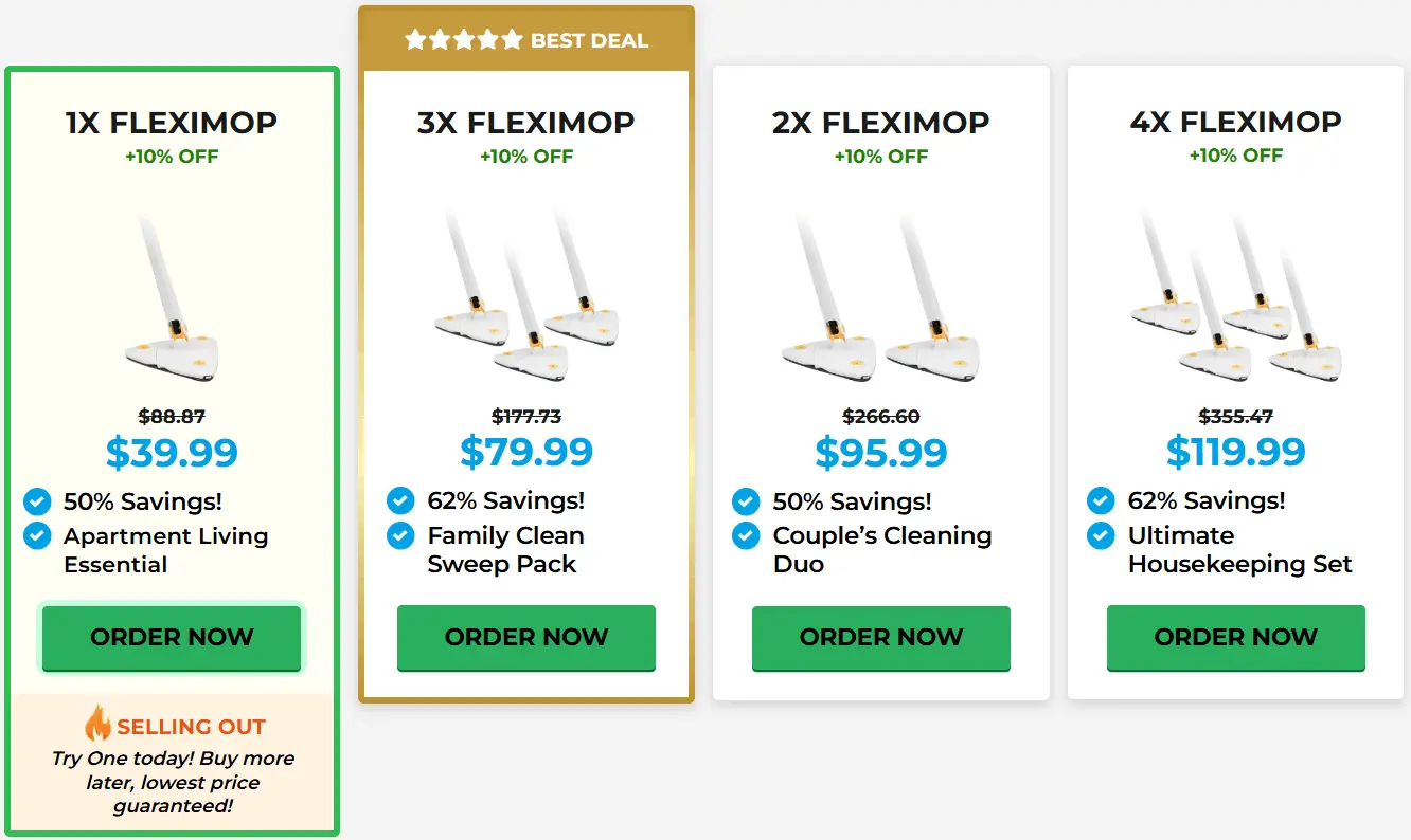 FlexiMop Price Chart